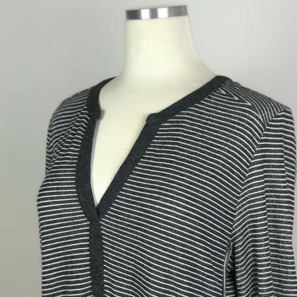 ANTHROPOLOGIE Akemi + Kin Striped Henley Top Large - Picture 3 of 13